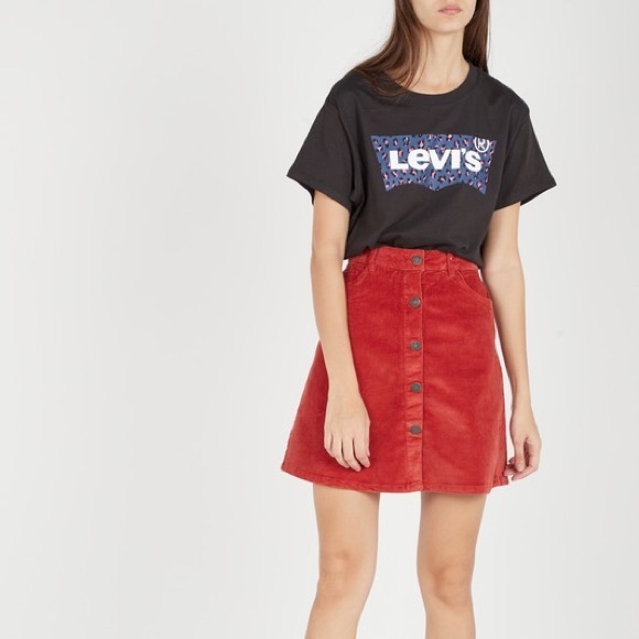 ASOS Dresses & Skirts - 🎉HP🎉 Corduroy burnt orange rust skirt